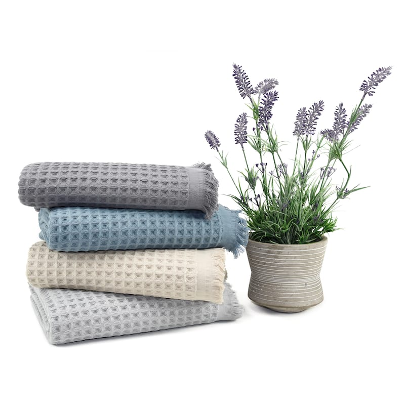 East'N Blue Lycia Turkish Cotton Waffle Bath Towel (Pack of 2)