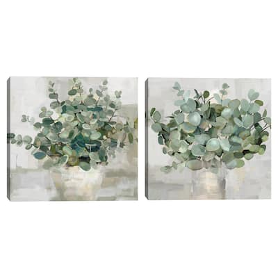 Eucalyptus Pot I, Eucalyptus Pots II by Studio Arts Canvas Art Prints