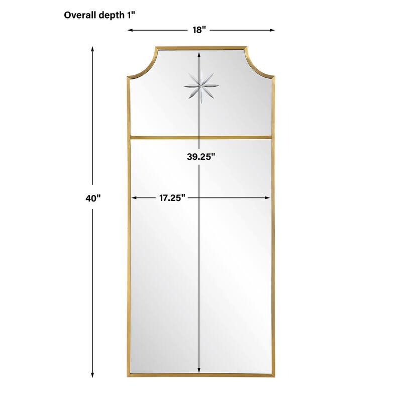Uttermost Caddington Tall Brass Mirror