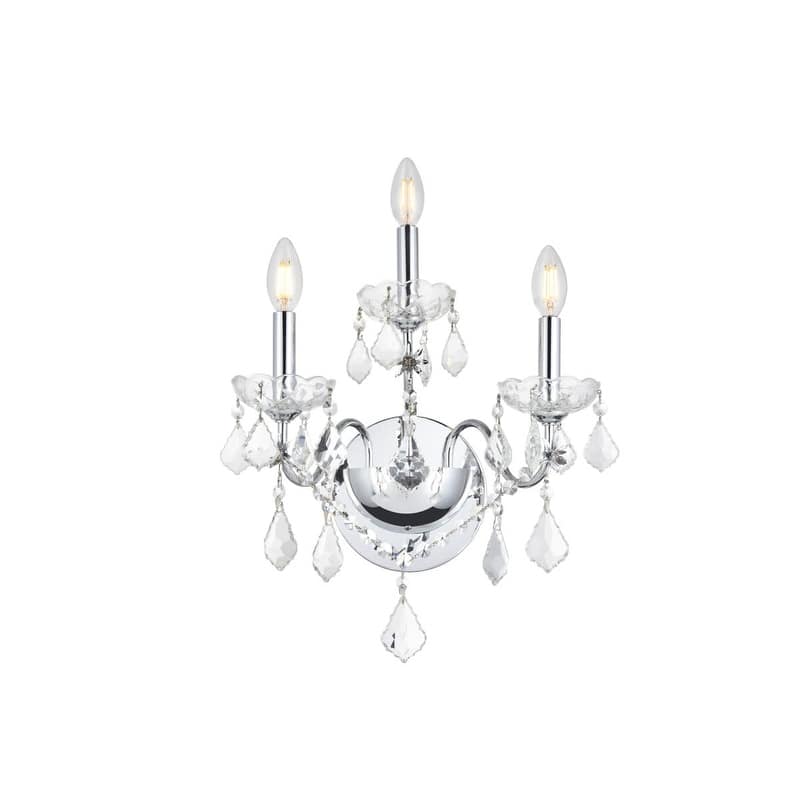 Elegant Lighting V2015W3/RC St. Francis 3 Light 17" Tall Wall Sconce