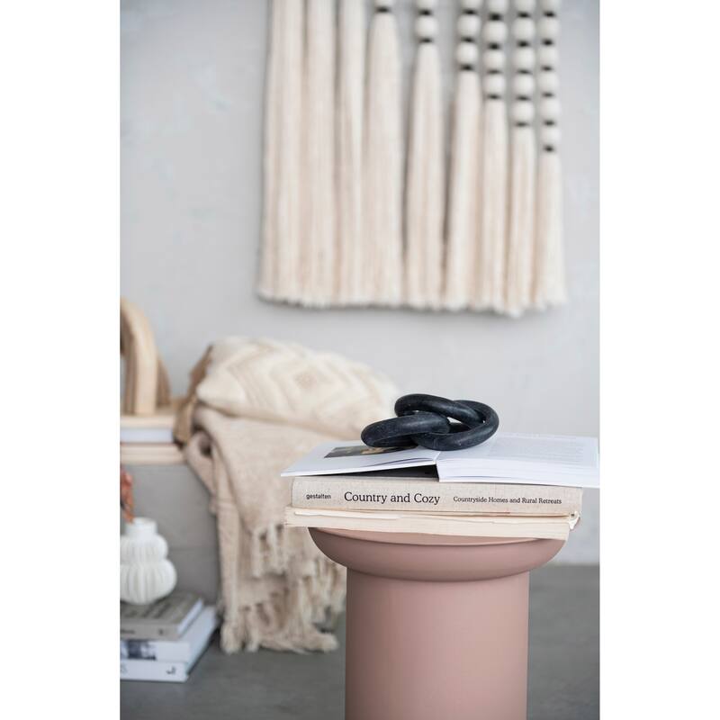 Marble Circle Chain Decor, Black