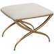 preview thumbnail 11 of 9, Uttermost 2396-CROSSING-BENCH-SMALL Crossing 23-1/2" Wide Gold Framed