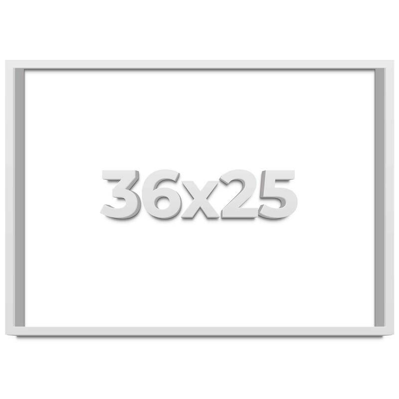 36x25 Shadow Box Frame White 1 Real Wood