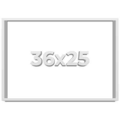 36x25 Shadow Box Frame White 1 Real Wood