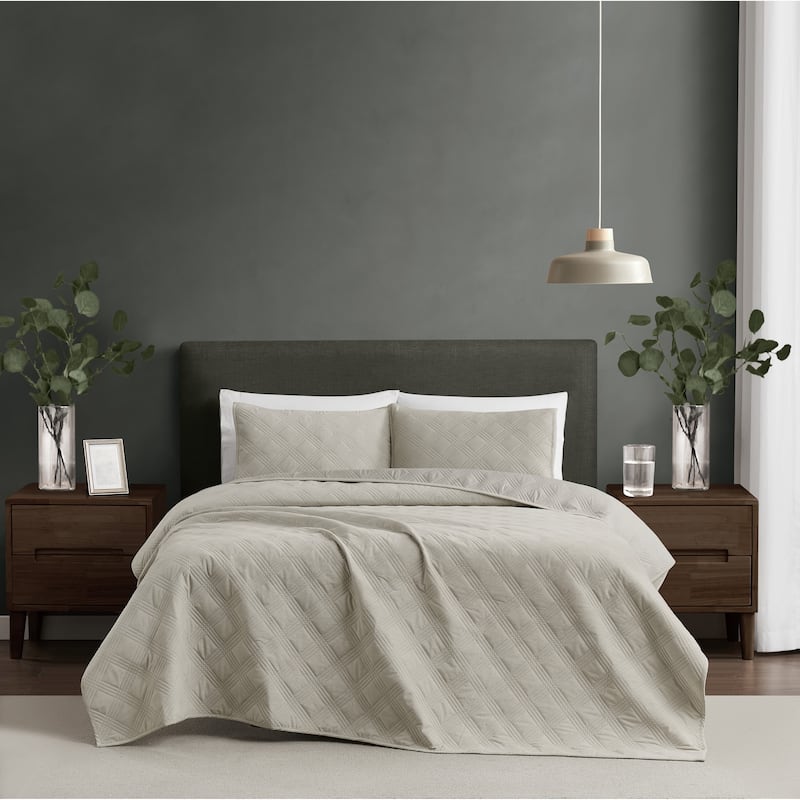 Brooklyn Loom Corduroy Pinsonic 3 Piece Quilt Set