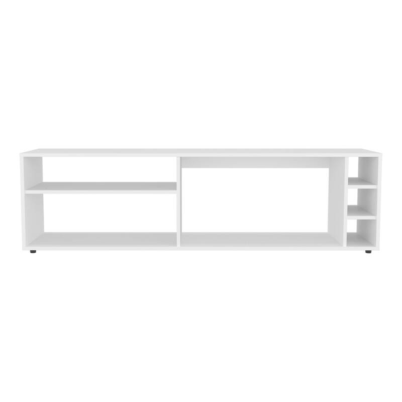 TV Stand for 60 Inch Screens with 6 Storage Shelves Modern Minimalist Design