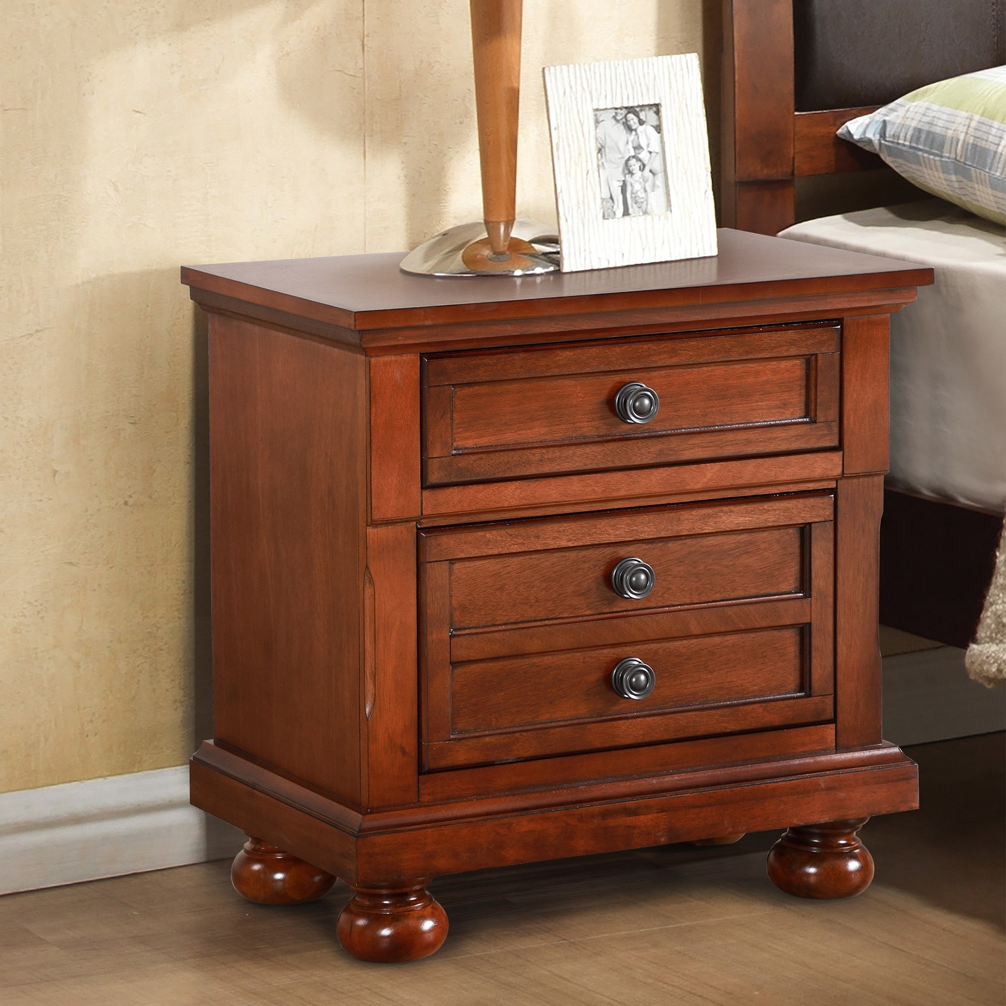 Brown Cherry Finish Nightstands Bed Bath & Beyond