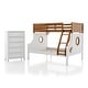 preview thumbnail 12 of 21, Furniture of America Luza 2-Piece Solid Wood Twin over Full Captain's Boat Bunk Bed and Chest Kids Bedroom Set