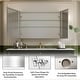 preview thumbnail 14 of 17, Modland 30"-36"W x 24"H Aluminum Double Door Bathroom Medicine Cabinet with Mirror,Soft-Close Hinges