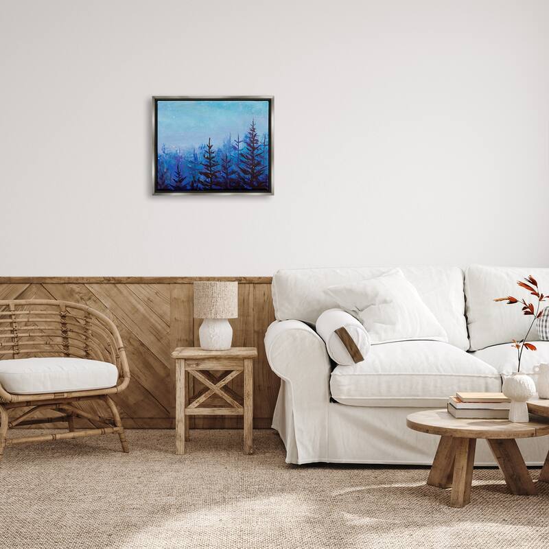 Stupell Foggy Magical Forest Framed Floater Canvas Wall Art Design by Valery Rybakow