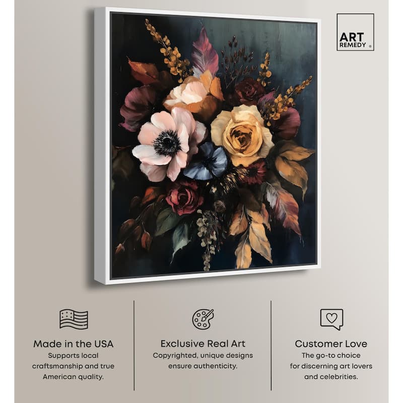 Velvet Night Bloom II Canvas by Art Remedy