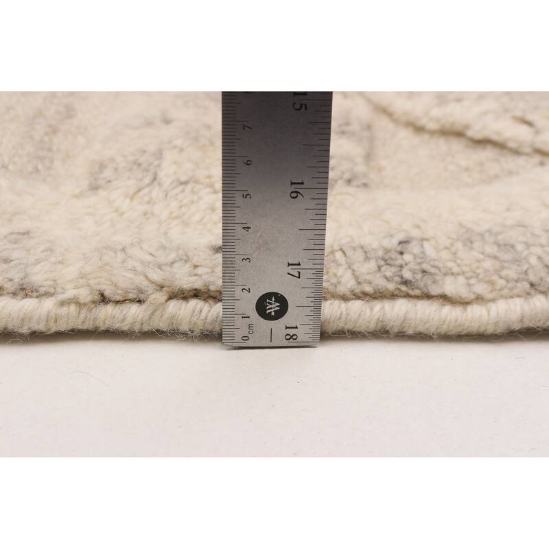 ECARPETGALLERY Hand-knotted Tangier Cream Wool Rug - 8'2 x 10'0