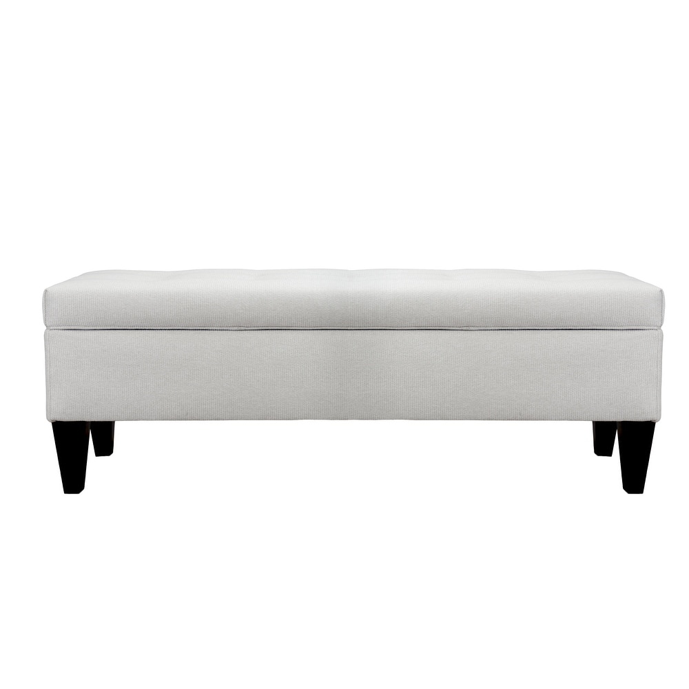 Brooke Corona Upholstered Button-tufted Wood Long Storage Bench