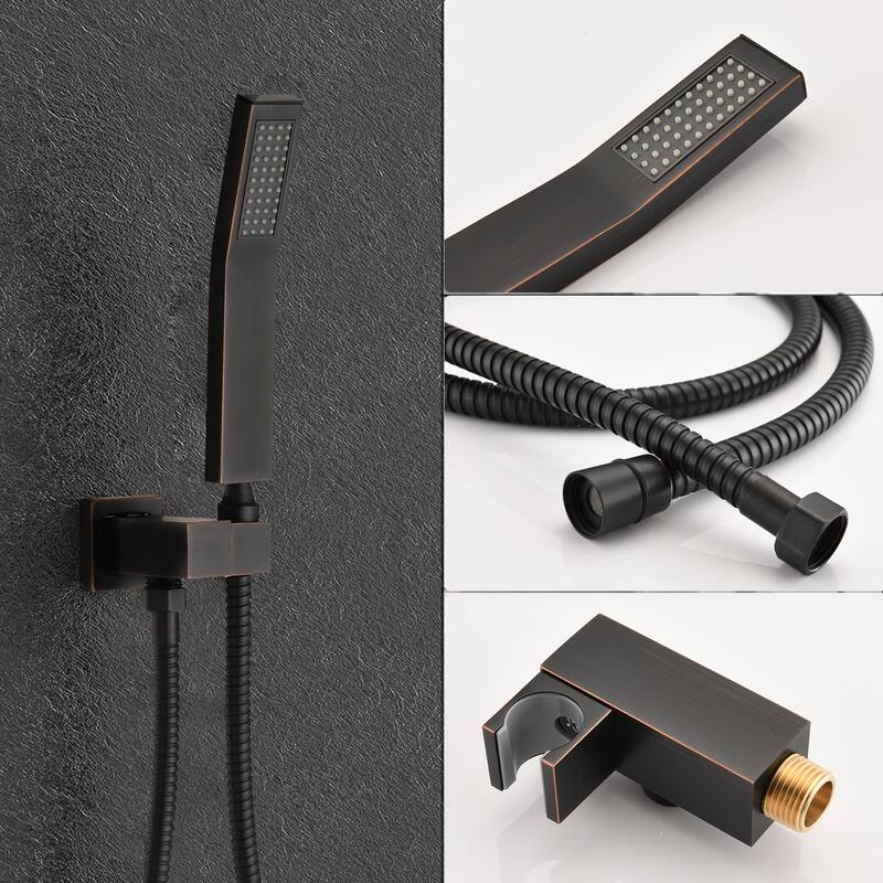 YASINU 2 Function Ceiling Mounted Square Rainfall Shower Head Bathroom Shower System Sets