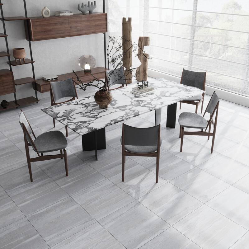 Arenza 24x24 Light Gray Porcelain Large Format Stone Look Wall and Floor Tile (11.63 sq ft/case) - 3 Pack