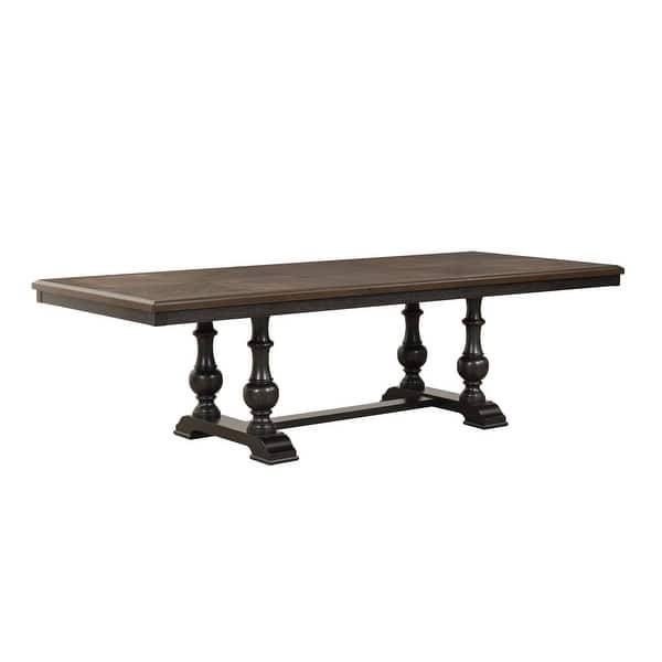 slide 2 of 7, Fremont & Park Meyersdale Wood Expandable Dining Table Brown/Charcoal Brown