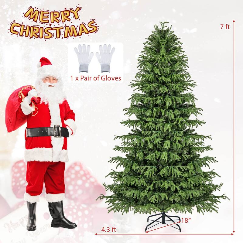 Costway 6/7/8 FT Artificial Christmas Tree with 270 LED Lights, 746 - See Details