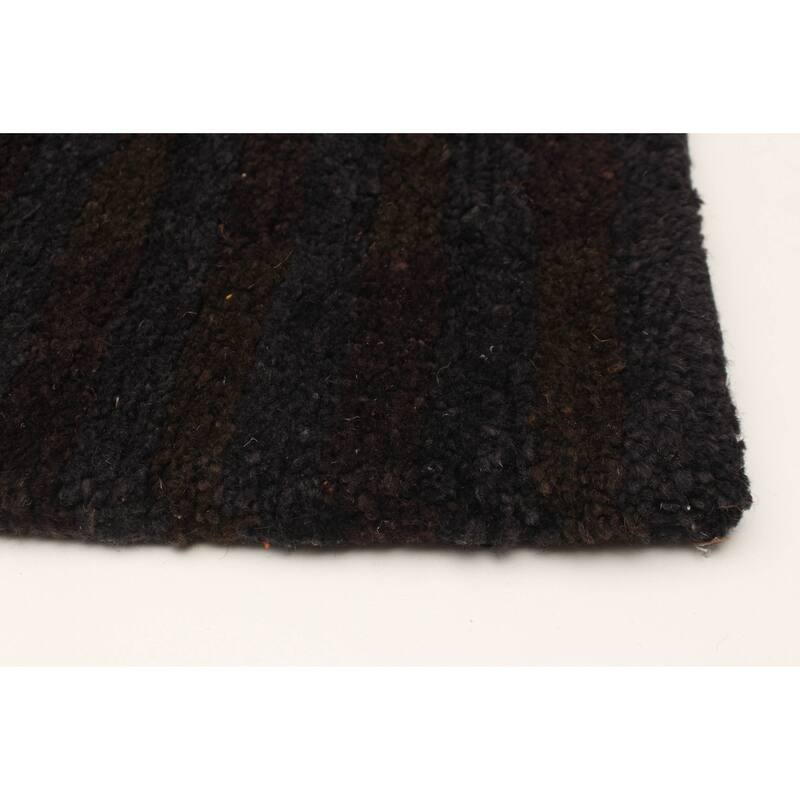 ECARPETGALLERY Hand-knotted Opulence Navy Wool Rug - 3'1 x 11'7