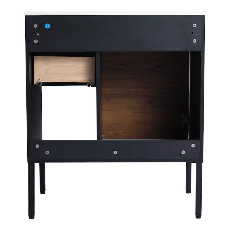 Bathroom Vanity With Sink In 30 Inch, Freestanding/Floating Bathroom Vanity with Soft Close Door and Drawer