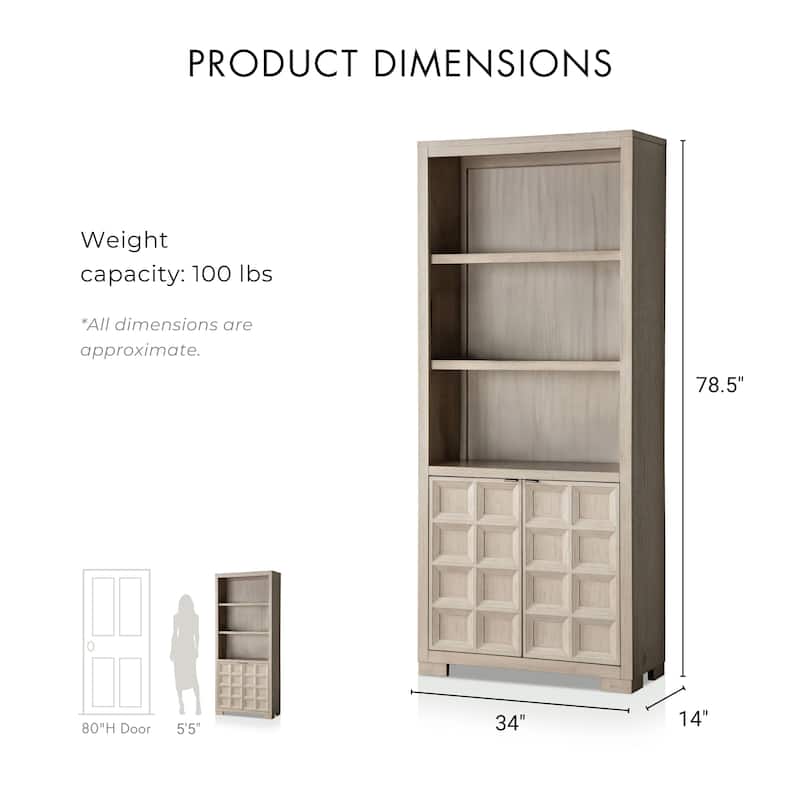 Furniture of America Durem Modern Tawny Brown 3-Piece Entertainment Center Set with 2 Bookcases