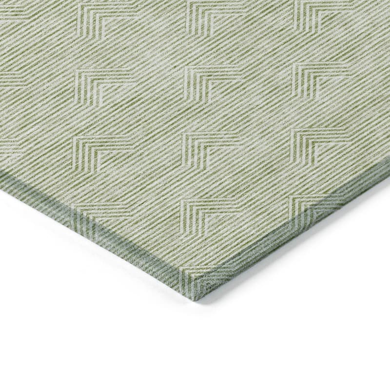 Machine Washable Indoor/ Outdoor Chantille Contemporary Stripe Rug