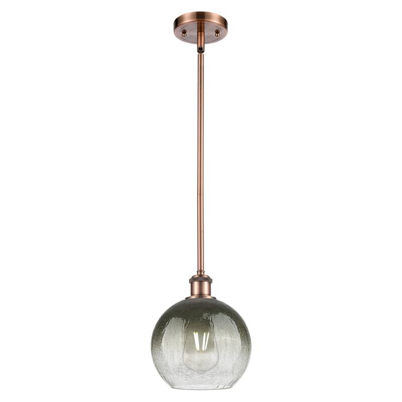 Innovations Lighting Endless Possibilities Ballston - Brookhaven Globe - 1 Light 8" Stem Hung Mini Pendant - Slate/Antique Copper