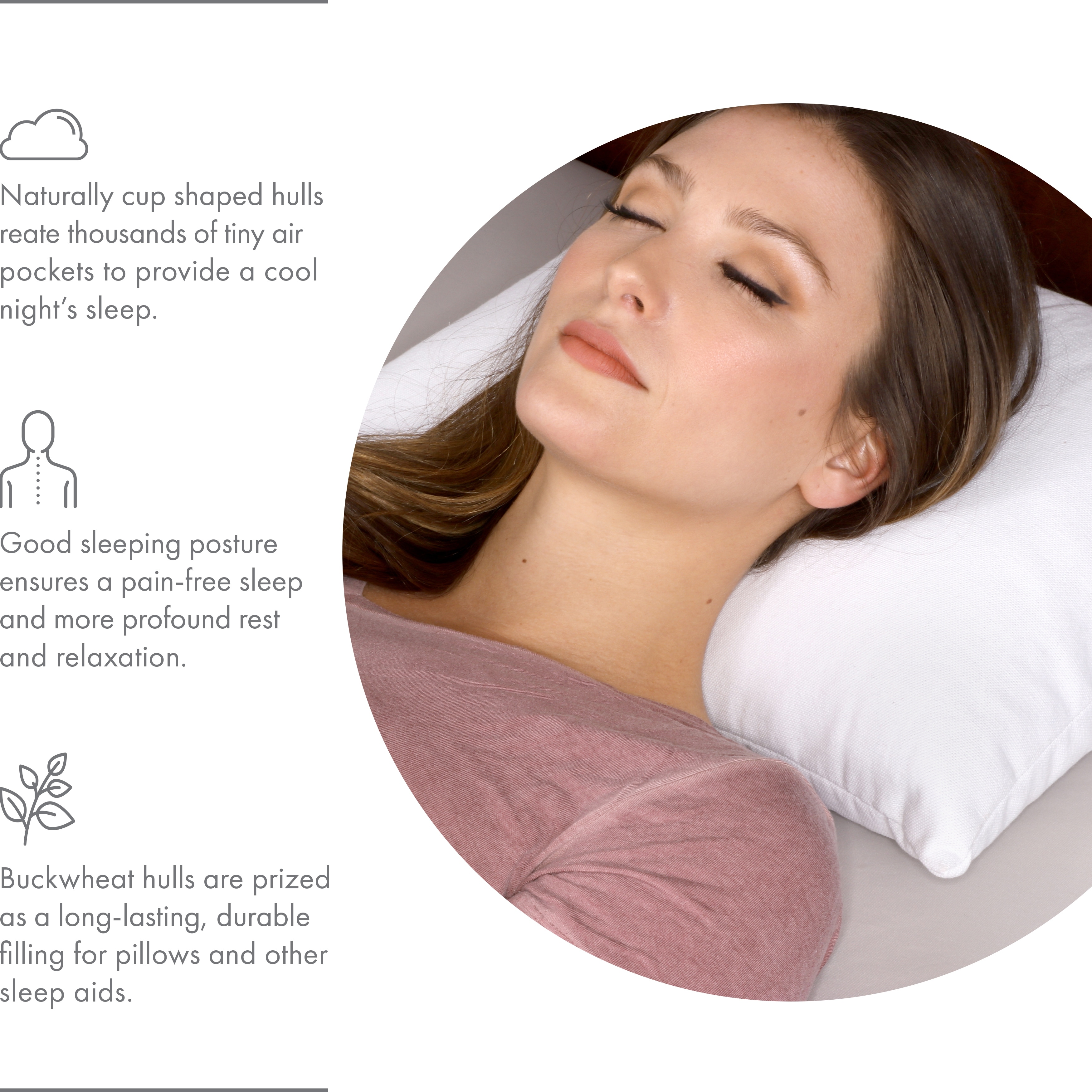 Buckwheat Hull Neck Roll Pillow Stress Neck Tension Relief