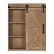 preview thumbnail 24 of 26, Cates Decorative Wood Wall Cabinet with Vanity Mirror and Barn Door