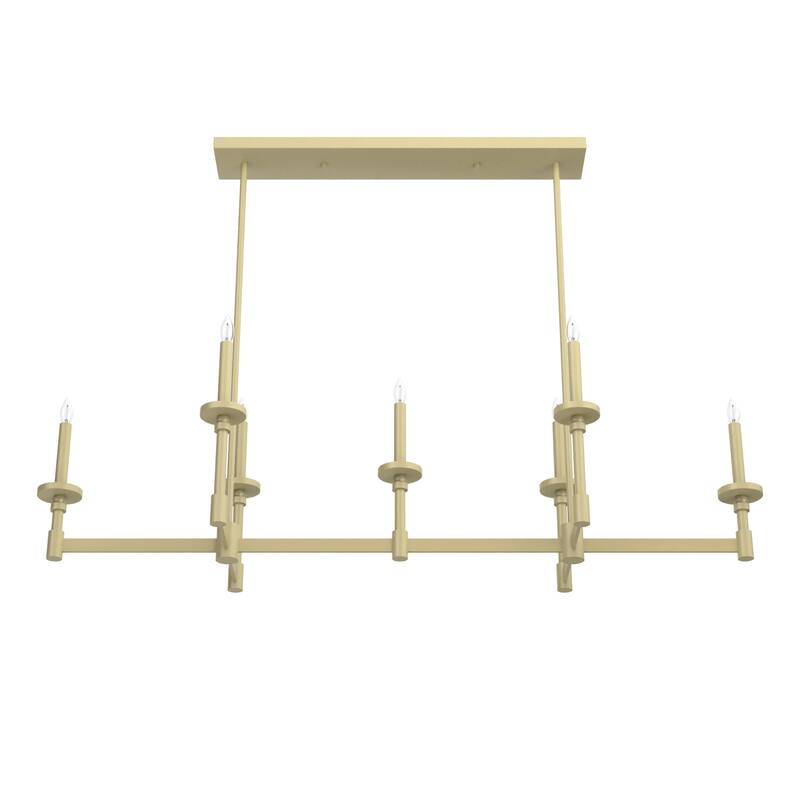 Hunter Briargrove 7-Light Linear Chandelier - Dining room, Candle, Geometric, Transitional