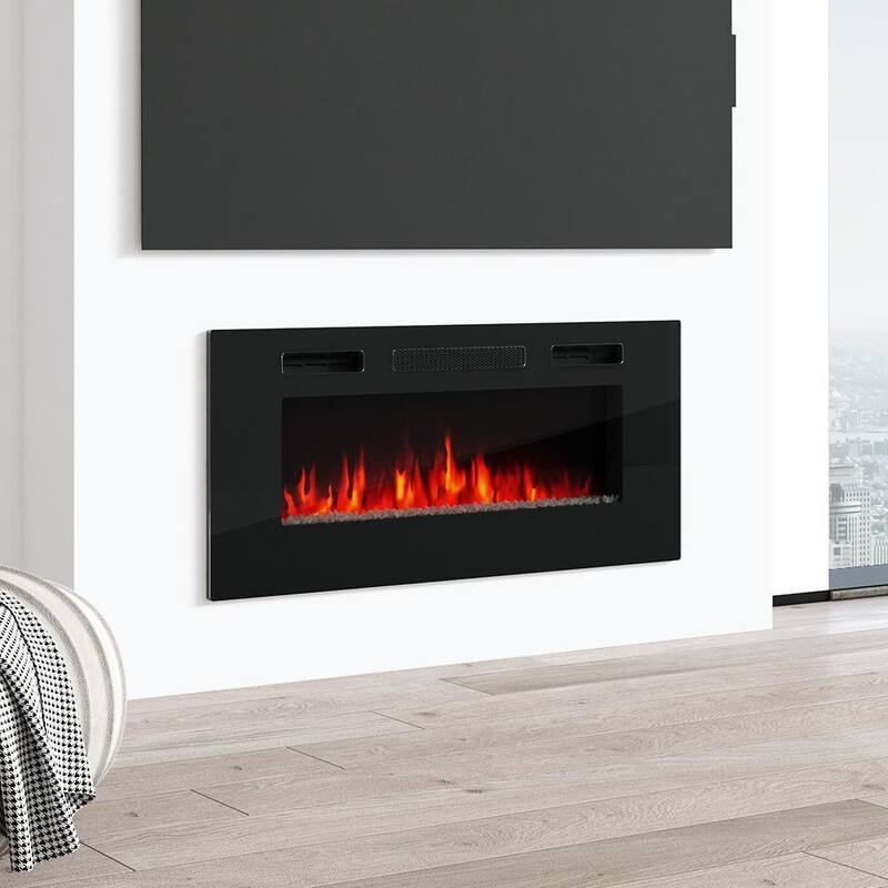 EFire1 40-inch Recessed Wall-mounted Electric Fireplace Heater