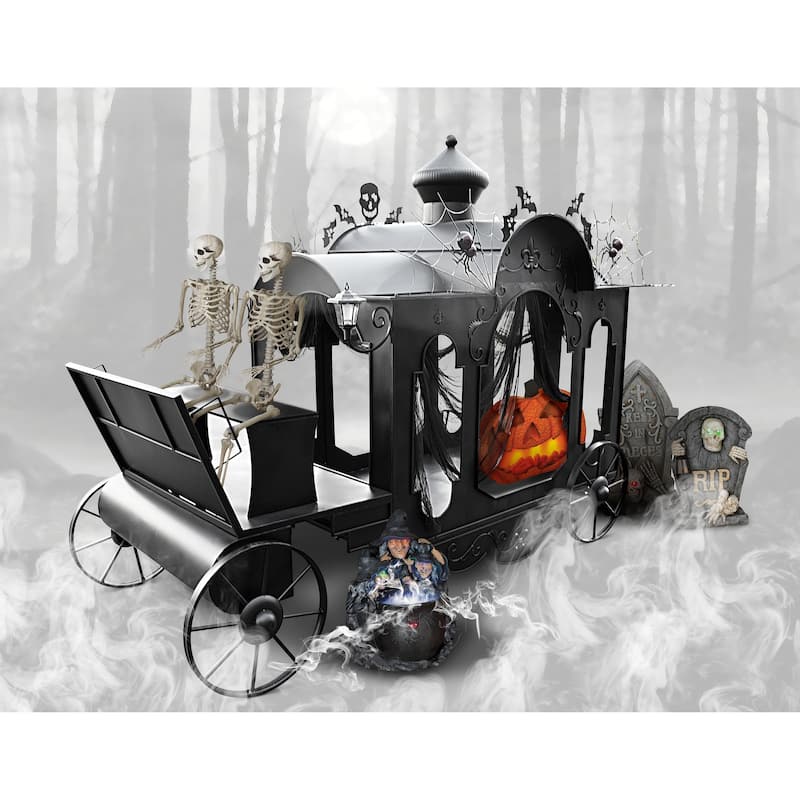 Electric 23Inch High Color Changing Illuminated Smoking Witches Cauldron
