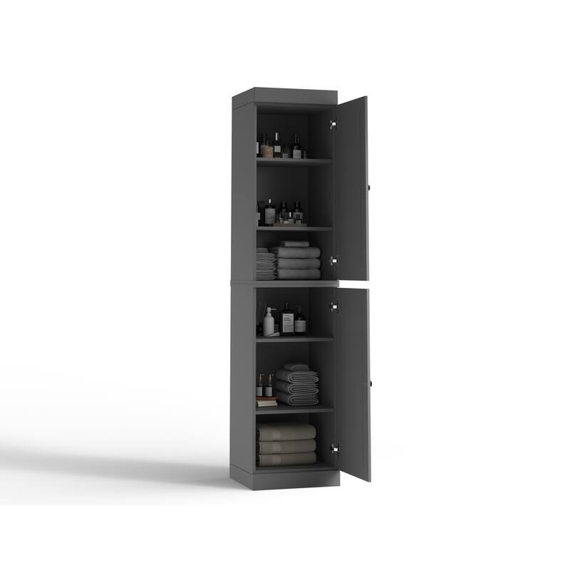 100% Solid Wood 16.5" Bathroom Cabinet with Optional Doors by Palace Imports