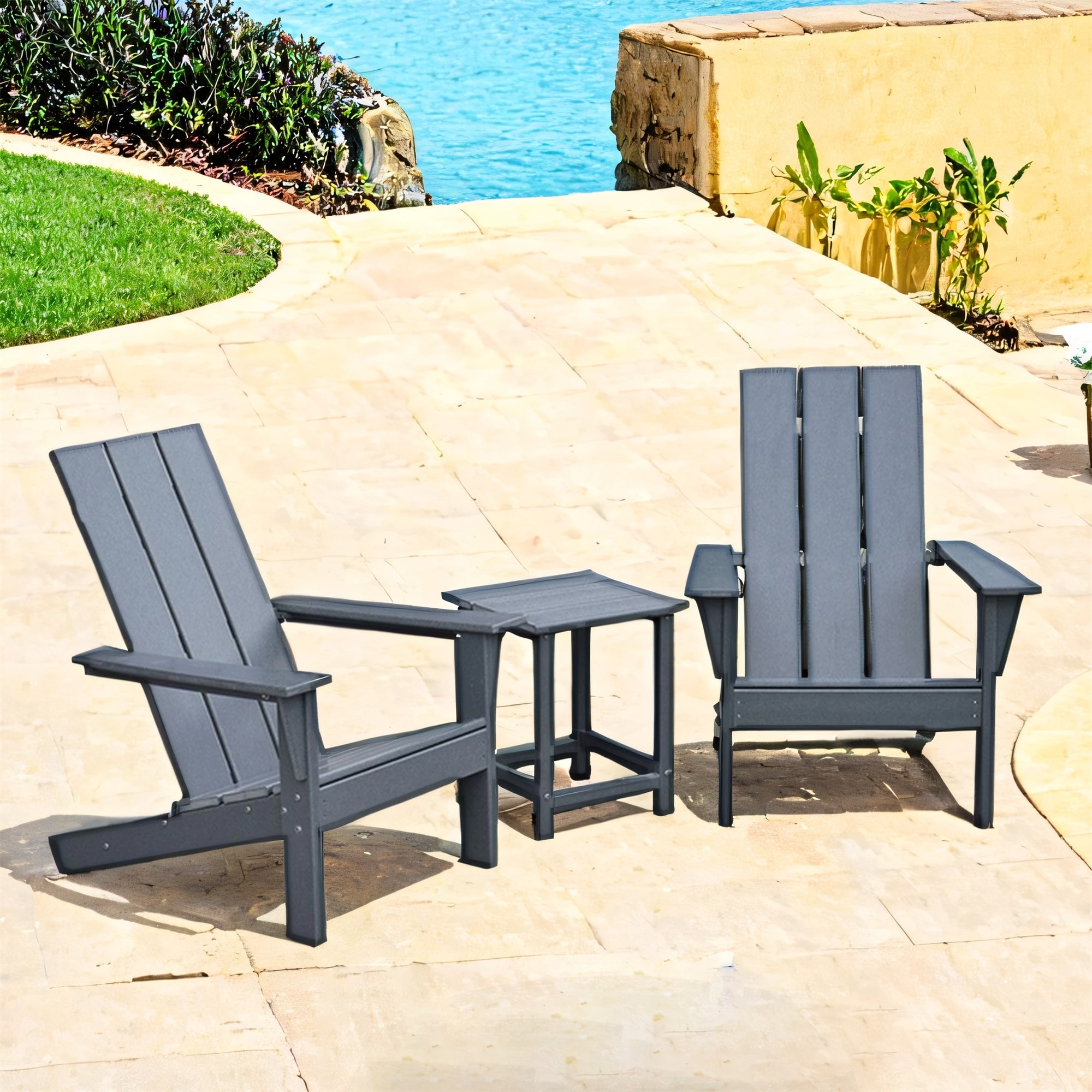 3Pcs Outdoor Adirondack Chairs