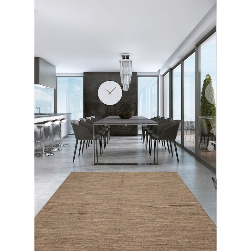 ECARPETGALLERY Flat-Weave Natural Grey Wool Tapestry Kilim - 6'3 x 8'2