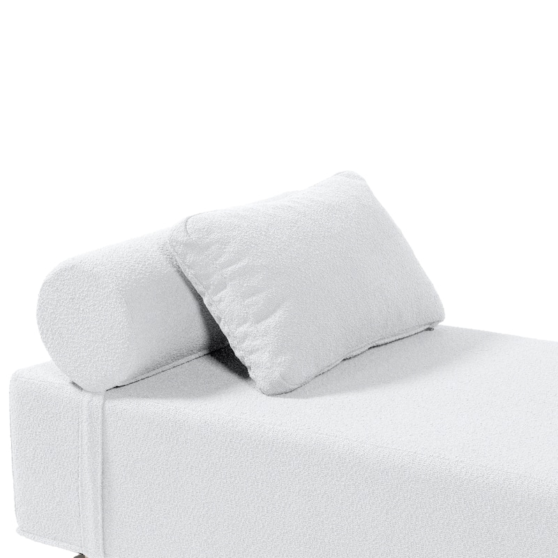 Jaxx Alvy Indoor Lounger / Daybed - Luxurious Lounger with Maple Feet, Boucle