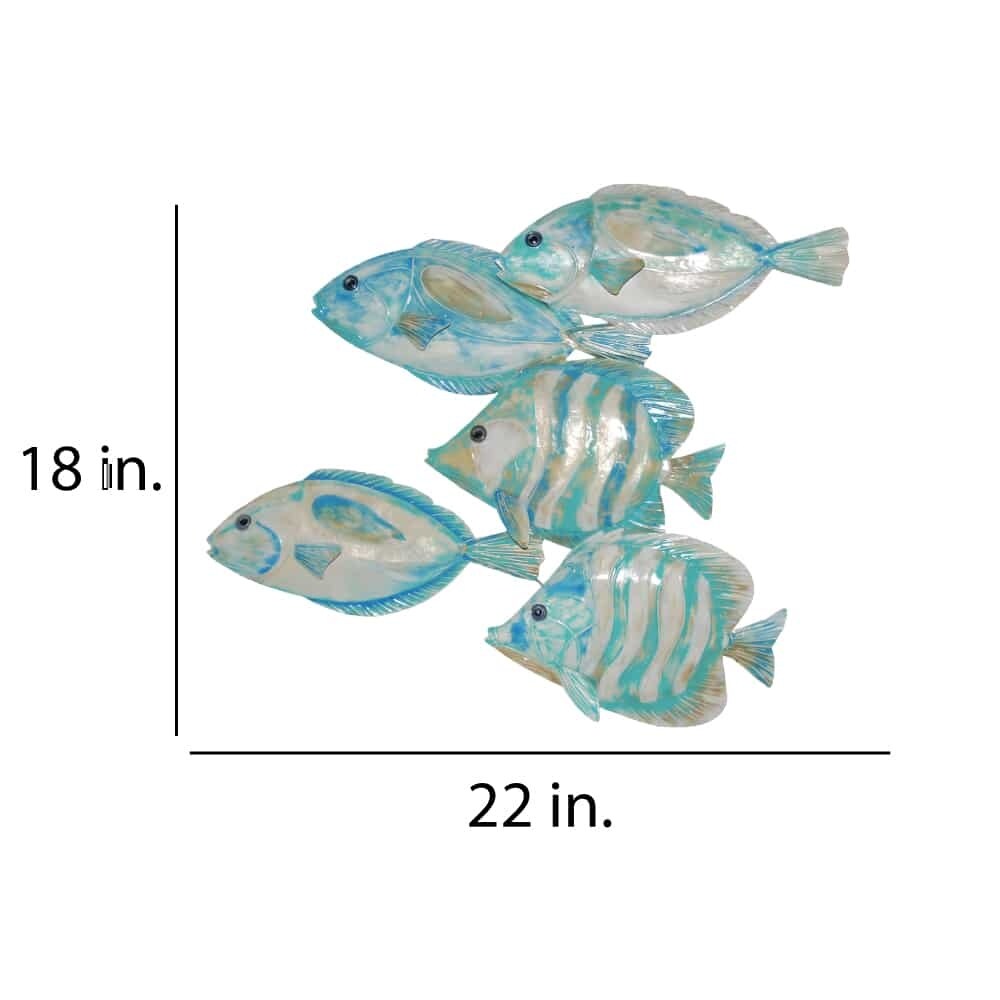 Eangee Fish Rustic Wall Decor Large Sea Blue - #635G5