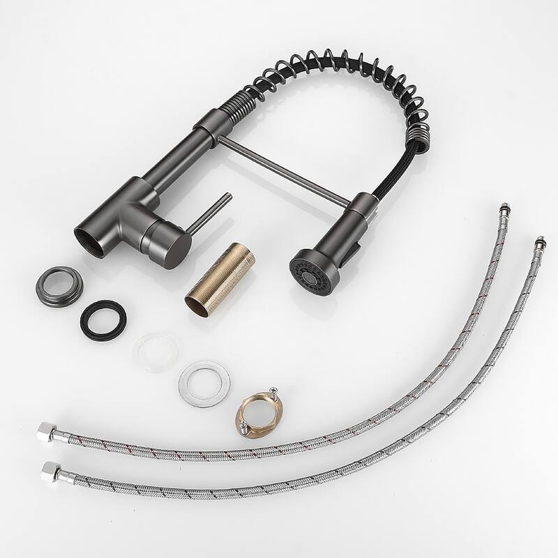 Matte Black Single-Handle Pull-Down Kitchen Faucet