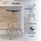 preview thumbnail 2 of 49, Trinity Modern Round Metal Backless Bar Stool with Hairpin Legs and Integrated Footrest for Kitchen Island & Home Bar