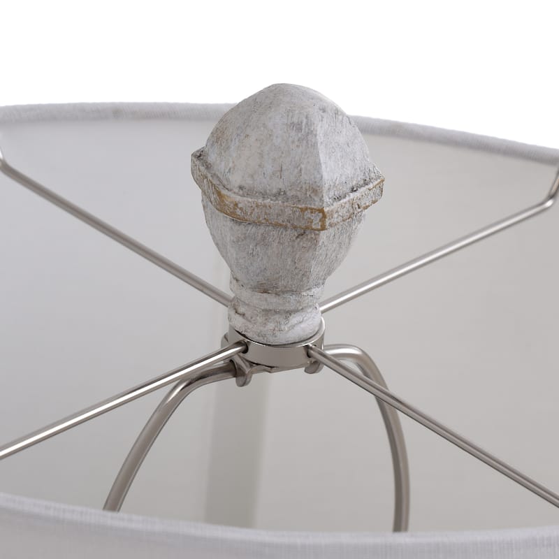 StyleCraft Basilica Sky Table Lamp - White Hardback Shade
