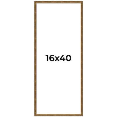 16x40 Frame Gold Picture Frame - Complete Modern Photo Frame Includes