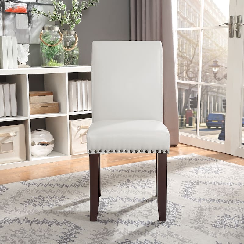 Copper Grove Five Bridge Eco Parsons Faux Leather Nailhead Chair