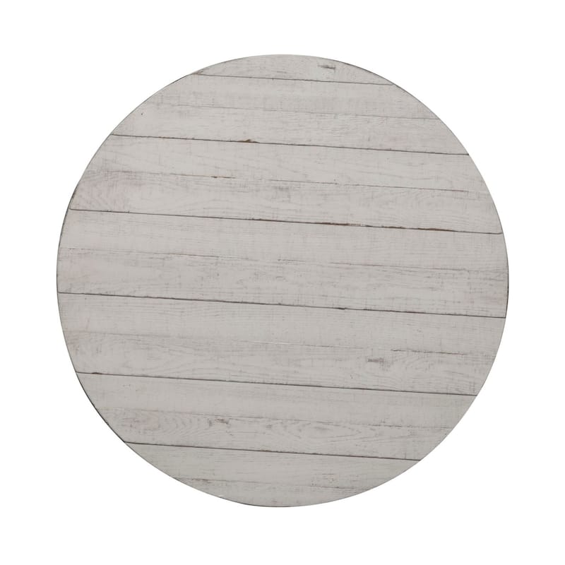 Modern Farmhouse Flea Market White Drum Cocktail Table