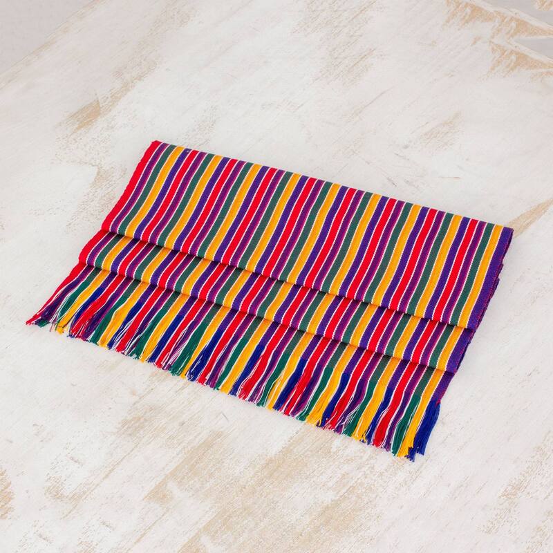 Novica Handmade Path Of Happiness Cotton Table Runner