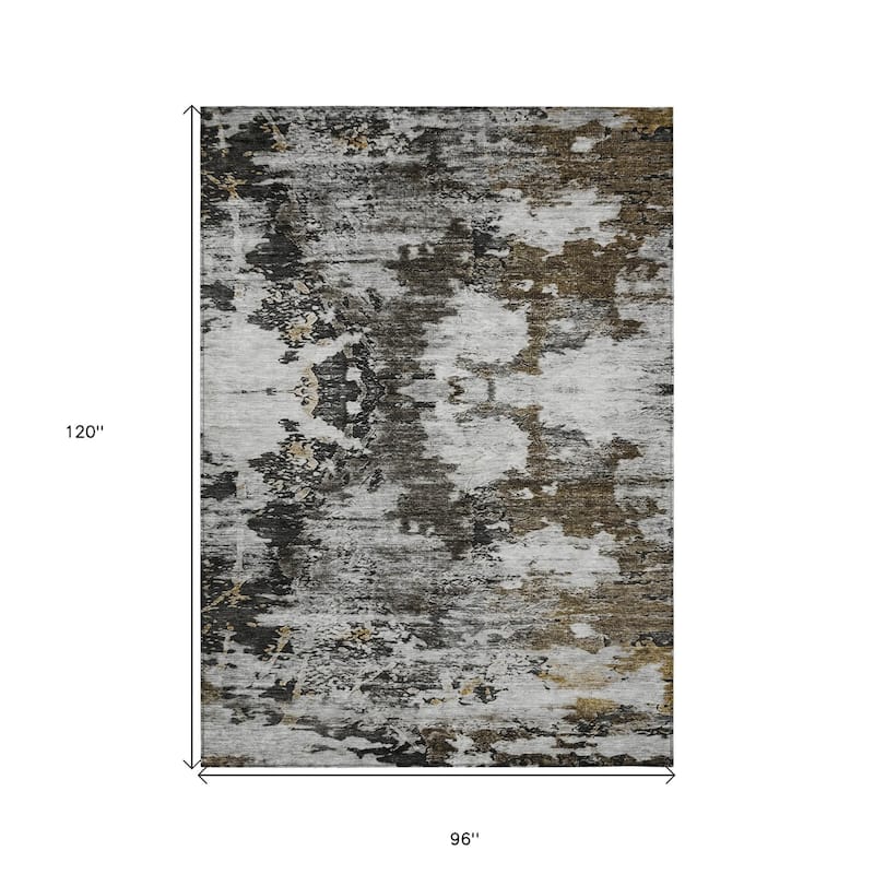 HomeRoots Abstract Transitional Rectangle Outdoor Rug