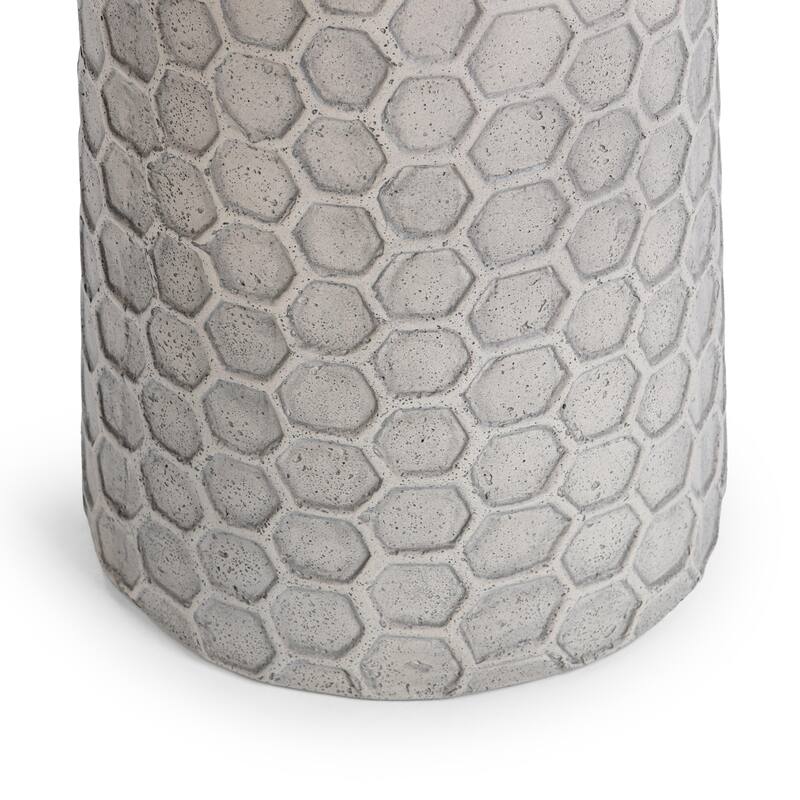 Classic Home Delaine Outdoor Concrete Accent Table - 16W x 16D x 17H