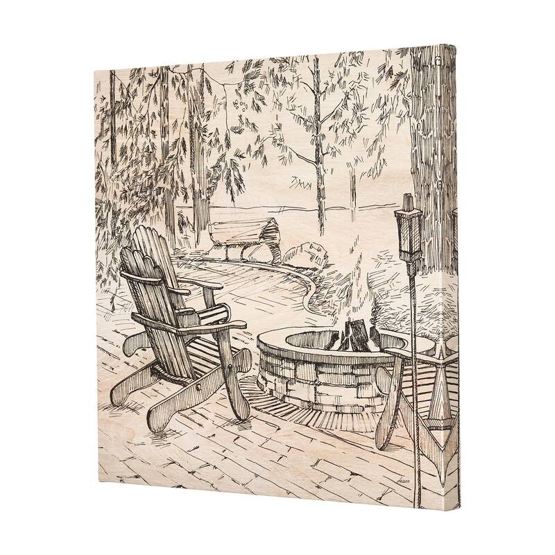 Fireside III (24 x 24) Canvas Art Print