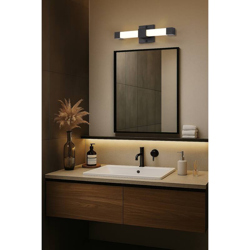 Brightwyn 16 Inch LED Vanity Matte Black Finish - Matte Black