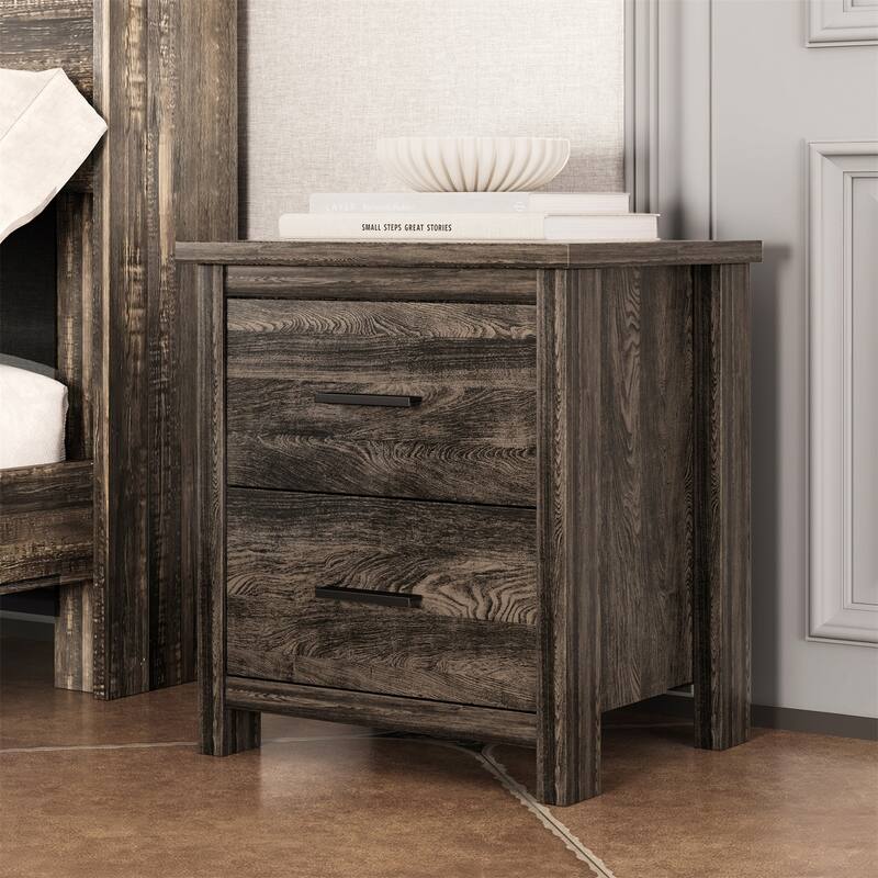 4 PCS Bedroom Sets, Queen Size Bed Frame with Storage Headboard and Charging Station