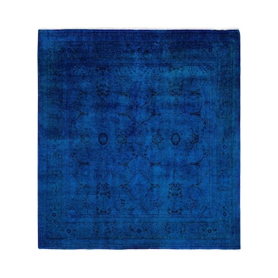 Fine Vibrance, One-of-a-Kind Hand-Knotted Area Rug - Blue, 5' 2" x 5' 6" - 5' 2" x 5' 6"