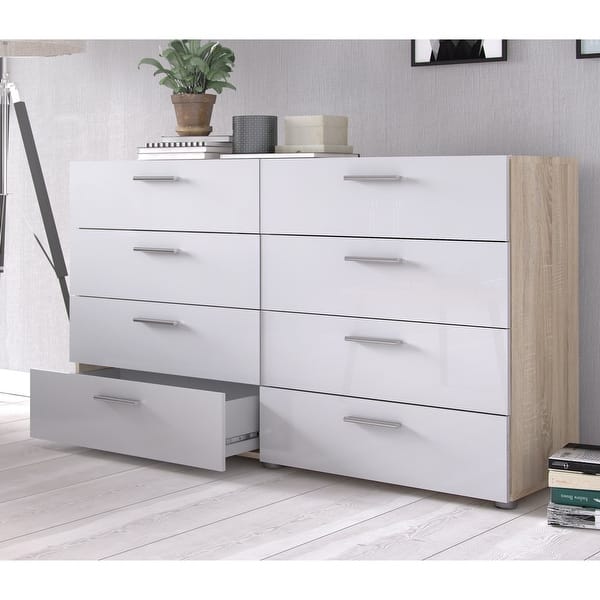 Shop Porch Den Angus Space Saving Foiled Surface 8 Drawer Double